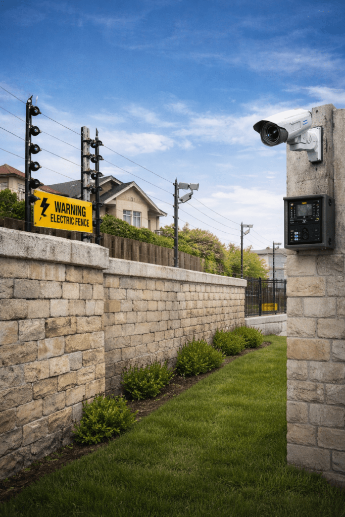 Electric fence and security perimeter