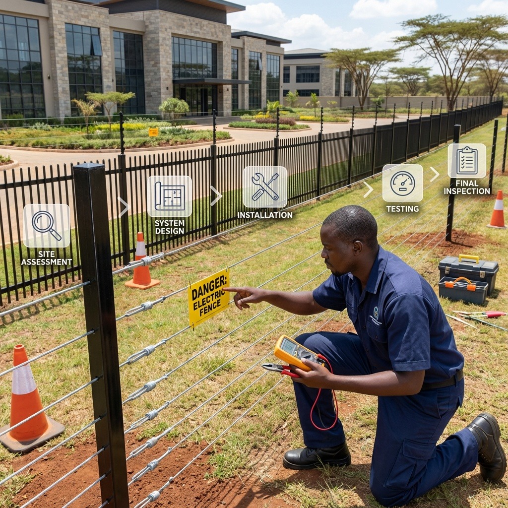 SYKBRIDGE TECHNOLOGIES LTD delivers expert electric fence installation in Kenya, providing strong perimeter security for homes, businesses, and institutions.